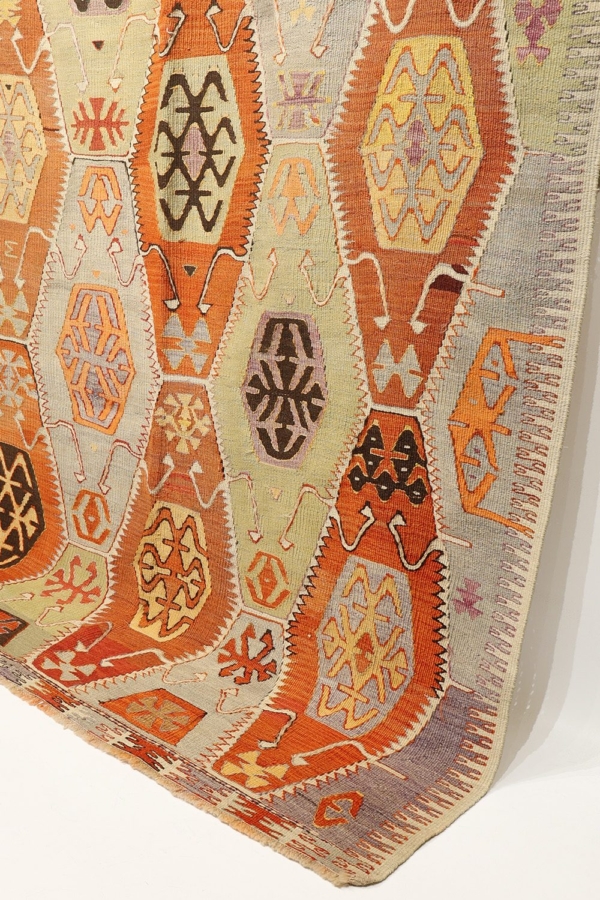 Semi-antique Barak kilim from Turkey. 283x155 cms - Image 9