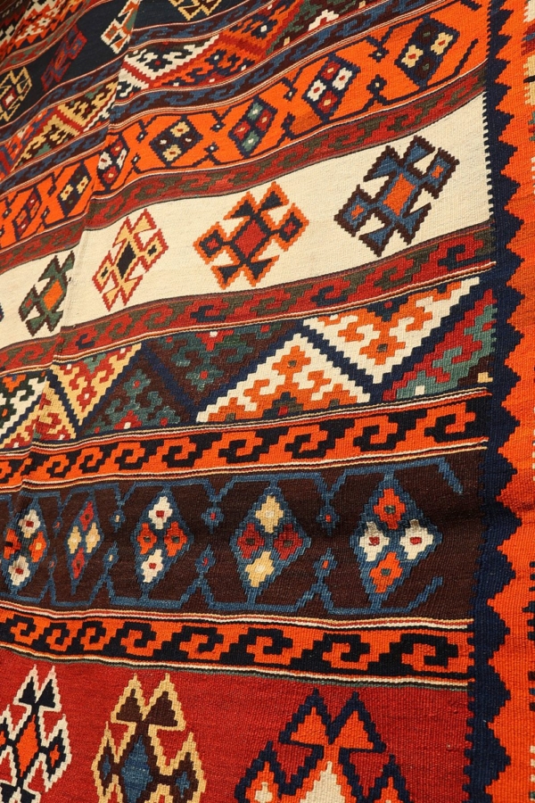 Semi-antique kilim Qashqai from Iran. 291×160 cms - Image 9