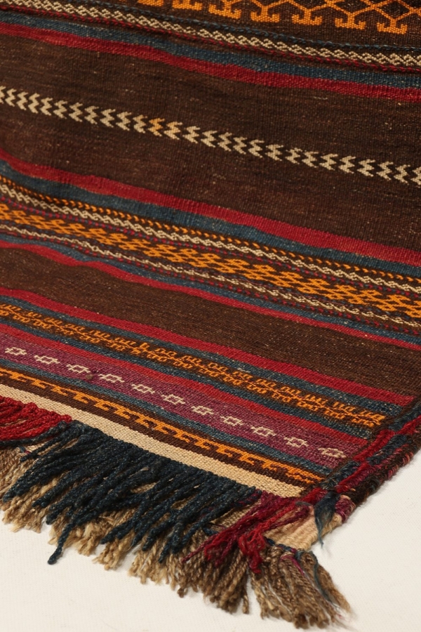 Semi-antique Baluch kilim from Afghanistan. 333x148 cms - Image 9