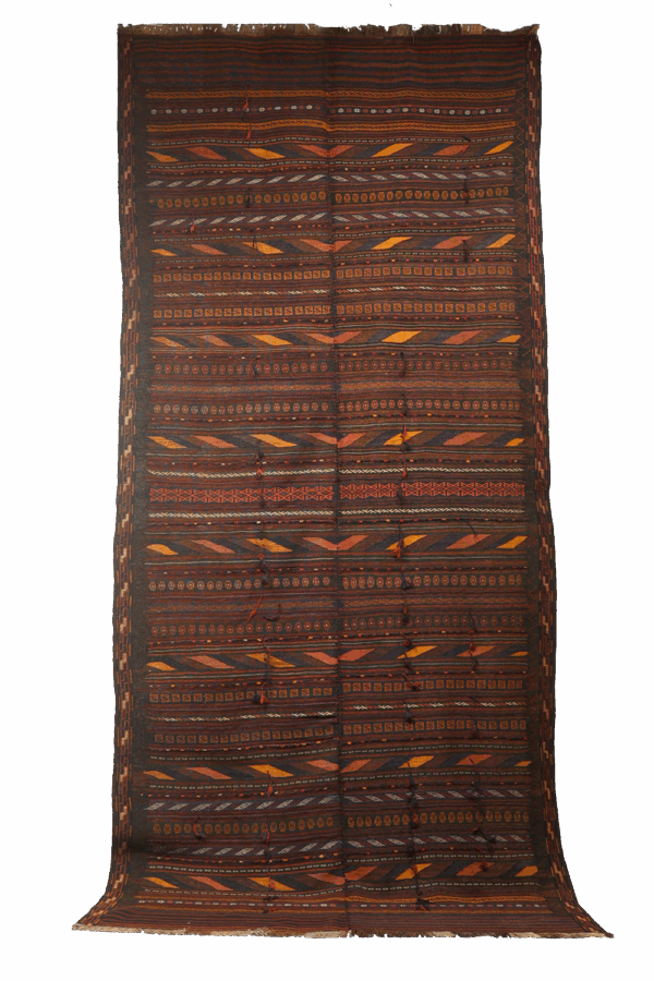 Semi-antique Baluch kilim from Afghanistan. 320x148 cms - Image 10