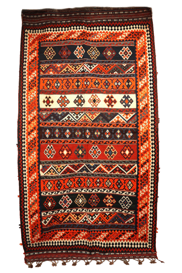 Semi-antique kilim Qashqai from Iran. 291×160 cms - Image 10