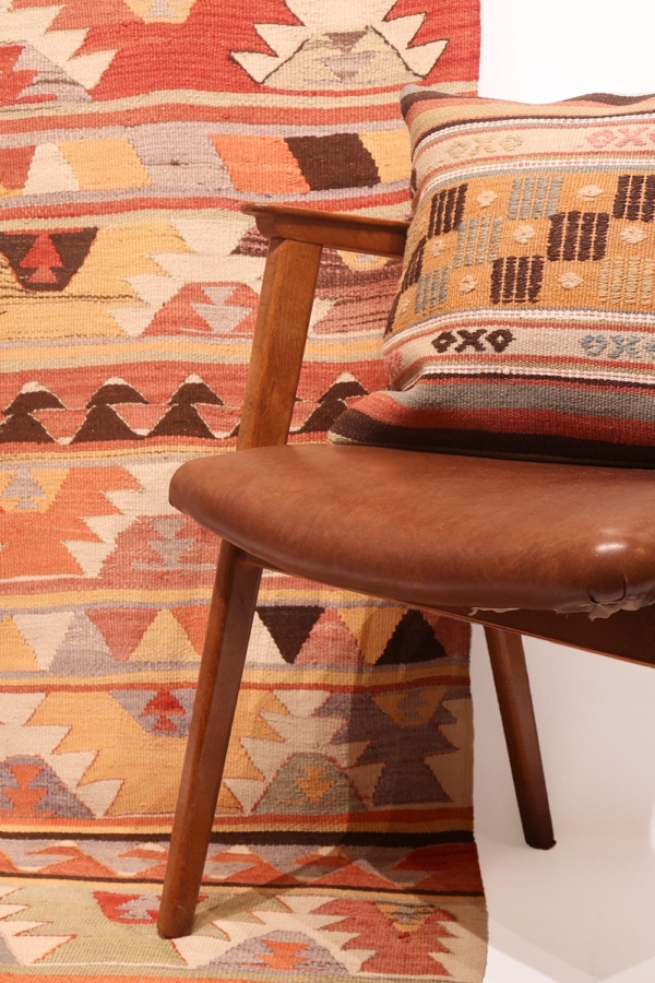 Kilim vintage de Afyon, Turquía. 265x92 cms - Imagen 9