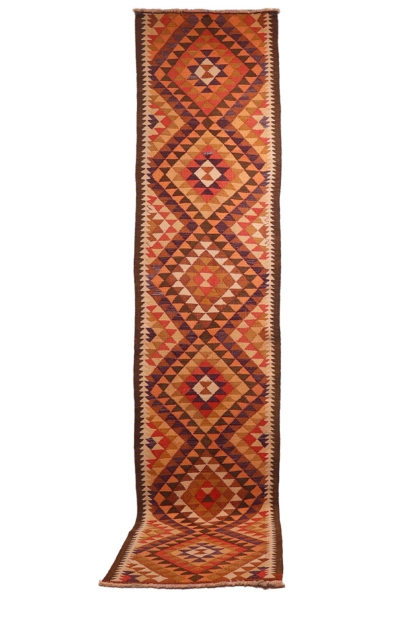 Kilim vintage Herki kurdo, Irak. 366x80 cms - Imagen 2