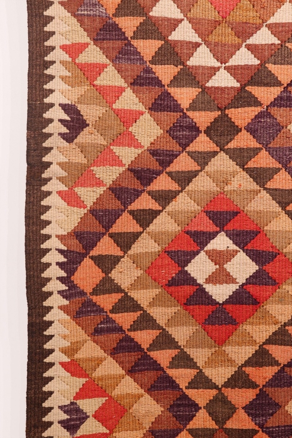 Kilim vintage Herki kurdo, Irak. 366x80 cms - Imagen 4