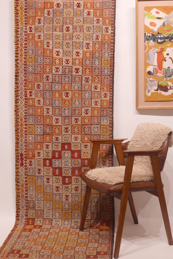 Kilim semi antiguo de Balikesir, Turquía. 241x77 cms - Imagen 3