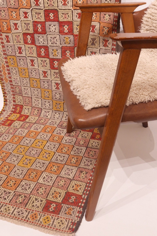 Kilim semi antiguo de Balikesir, Turquía. 241x77 cms - Imagen 7