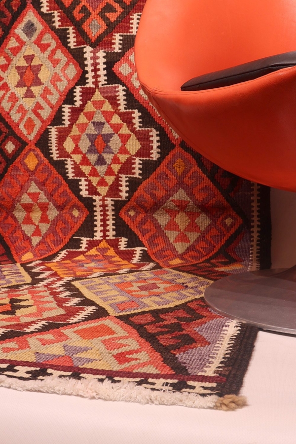 Alfombra vintage Herki Kurda, Irak. 363×93 cms - Imagen 5
