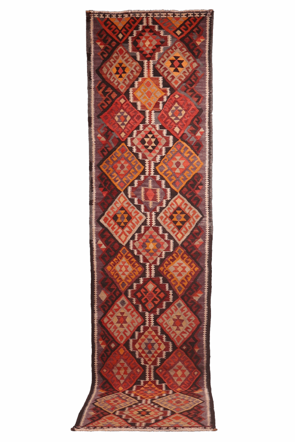Alfombra vintage Herki Kurda, Irak. 363×93 cms - Imagen 9