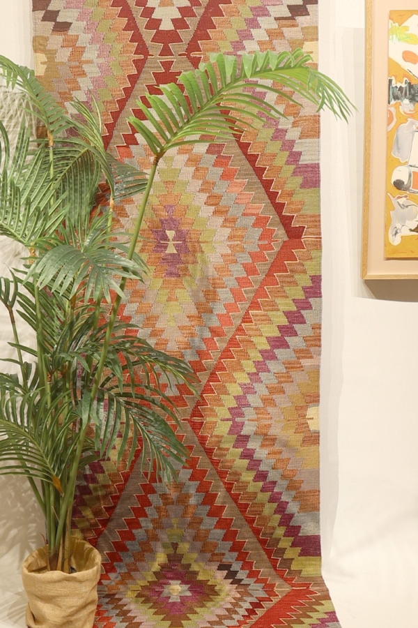 Kilim vintage de Salihi, Turquía. 232x84 cms