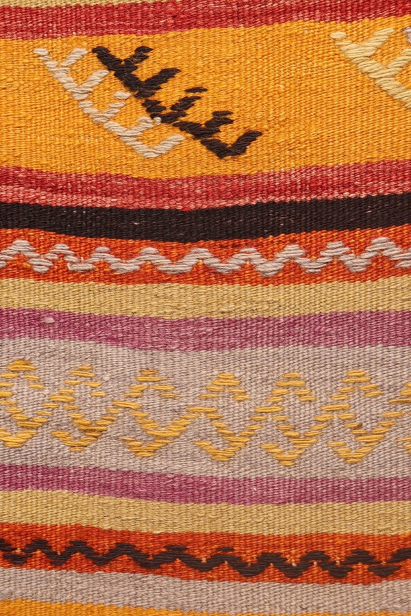 Vintage Denizli kilim from Turkey. 330x86 cms - Image 5