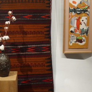 Kilim semi antiguo Baluch, Afganistán. 186x66 cms