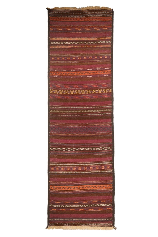 Semi-antique Baluch kilim from Afghanistan. 264x76 cms - Image 2