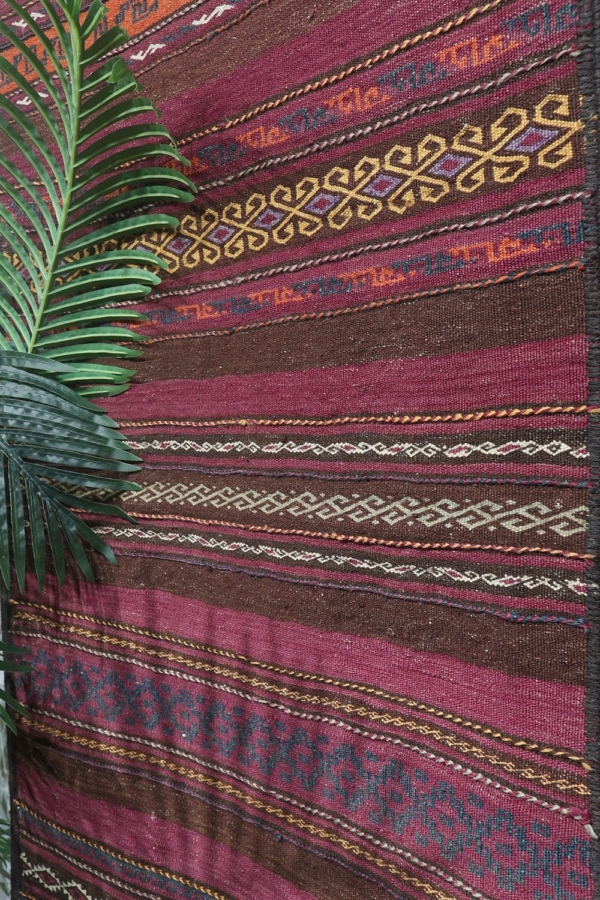 Semi-antique Baluch kilim from Afghanistan. 264x76 cms - Image 6