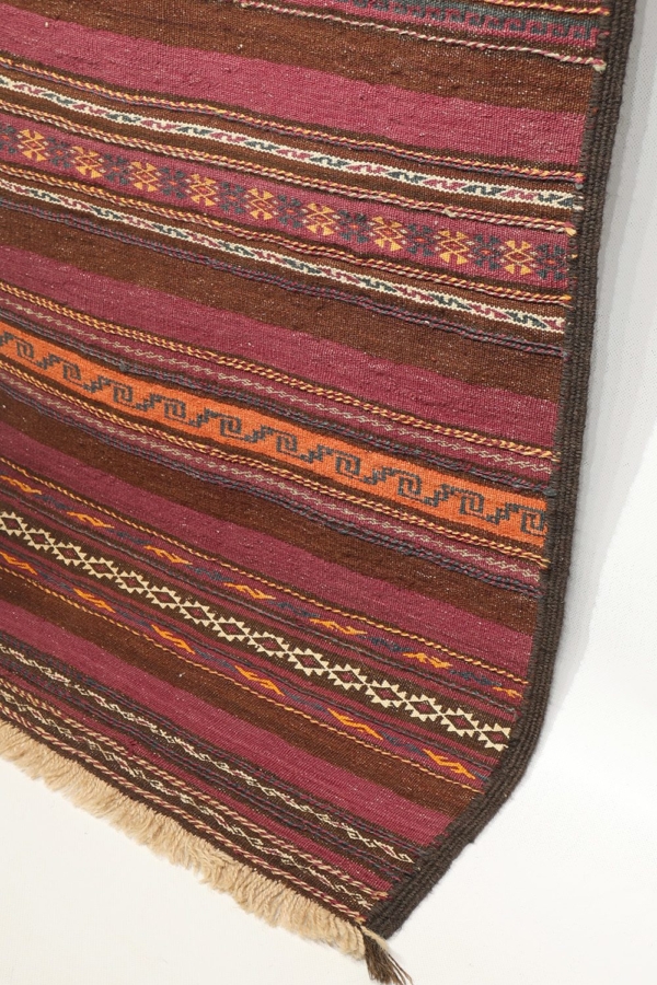 Semi-antique Baluch kilim from Afghanistan. 264x76 cms - Image 7