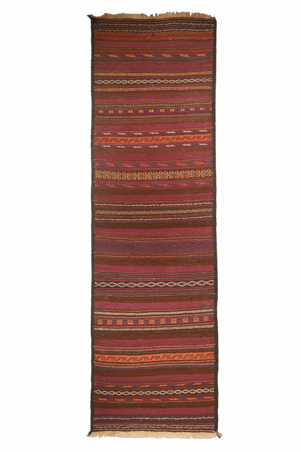 Semi-antique Baluch kilim from Afghanistan. 264x76 cms - Image 8