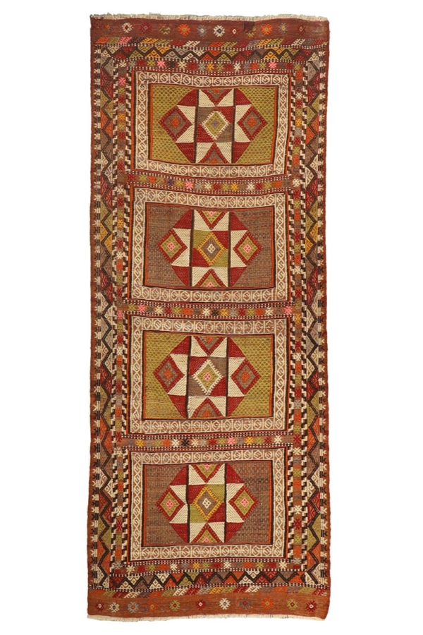 Semi-antique Kozak kilim from Turkey. 210x82 cms - Image 2