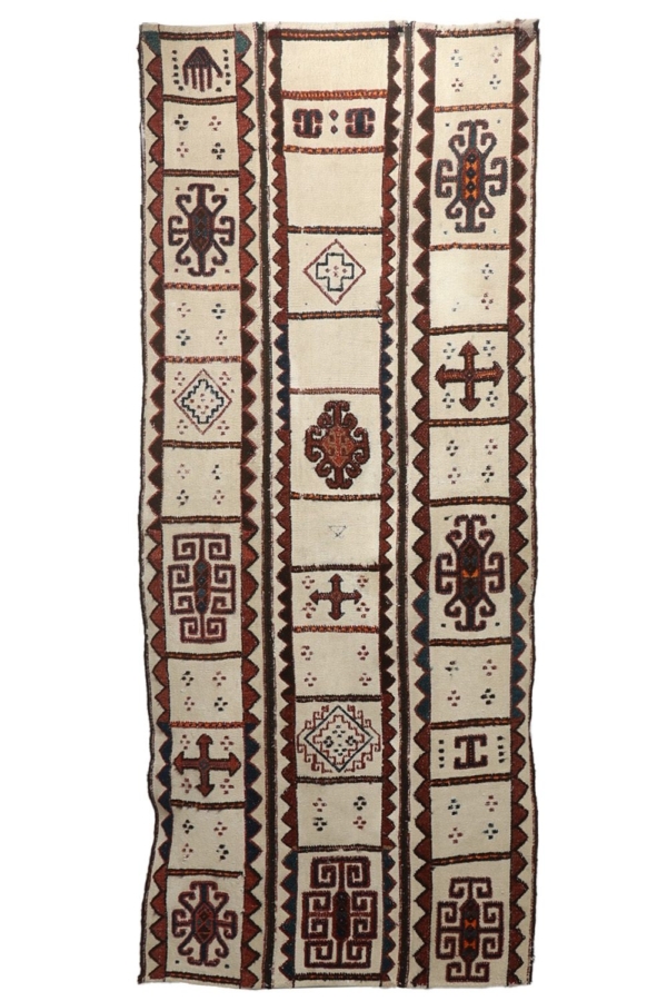 Antique Karakalpak shımıldıq or wedding curtain from Uzbekistan. 212x82 cms - Image 2