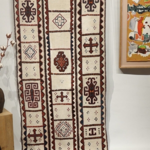 Cortina antigua de boda o shımıldıq de los Karakalpak, Uzbequistán. 212x82 cms