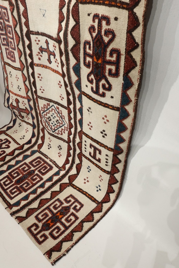 Antique Karakalpak shımıldıq or wedding curtain from Uzbekistan. 212x82 cms - Image 5