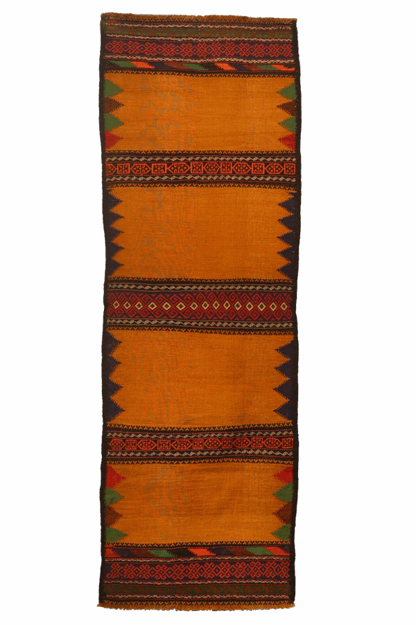 Kilim semi antiguo Baluch, Afganistán. 228x75 cms - Imagen 5