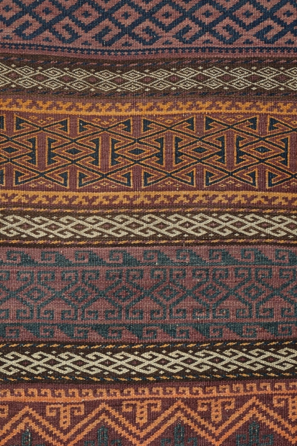 Kilim semi antiguo Aimaq Baluch, Afganistán. 268x88 cms - Imagen 3