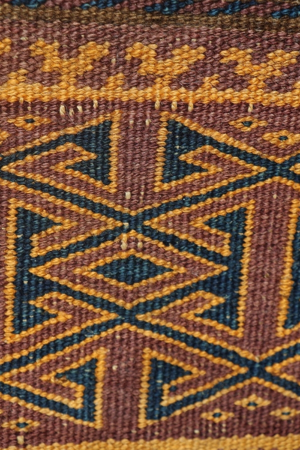 Kilim semi antiguo Aimaq Baluch, Afganistán. 268x88 cms - Imagen 6