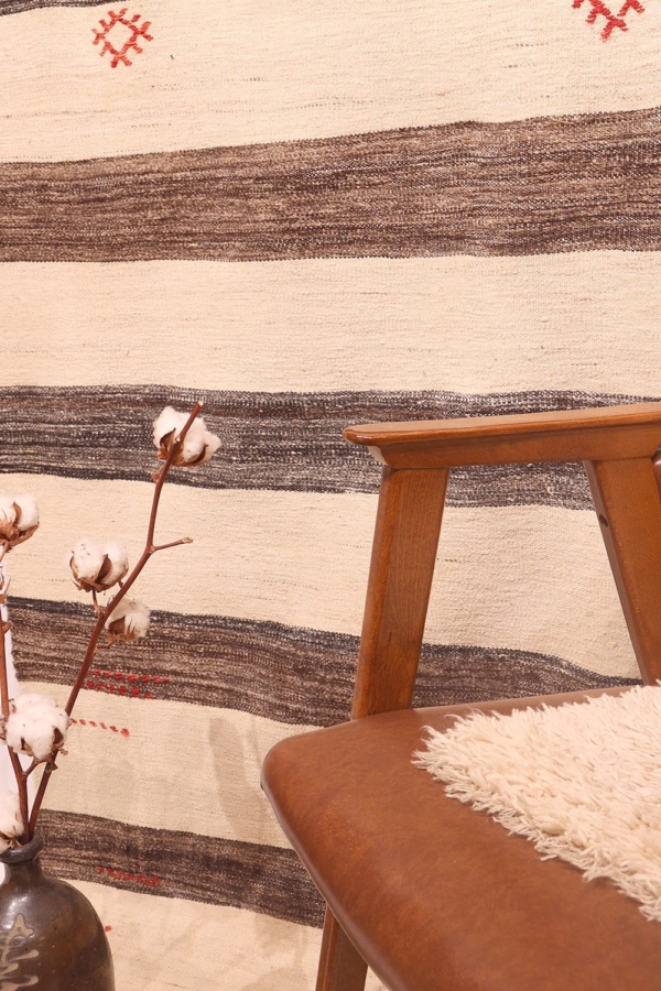 Kilim semi antiguo de Tomarza, Turquía. 252x91 cms - Imagen 7
