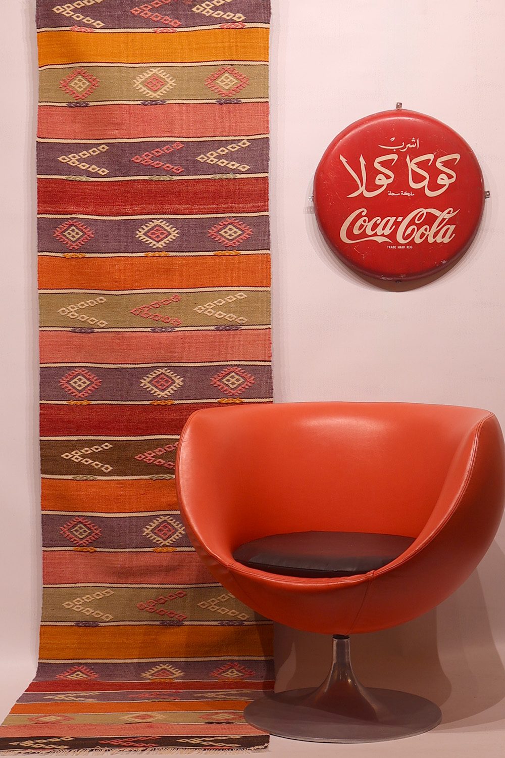 Kilim vintage de Acipayam, Turquía. 246x62 cms