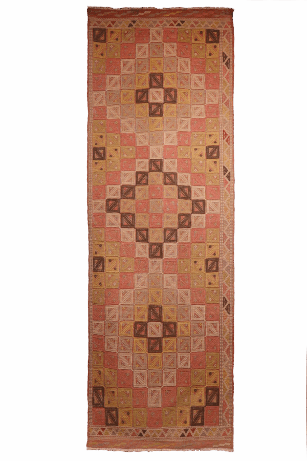 Kilim semi antiguo de Canakkale, Turquía. 275x90 cms - Imagen 8