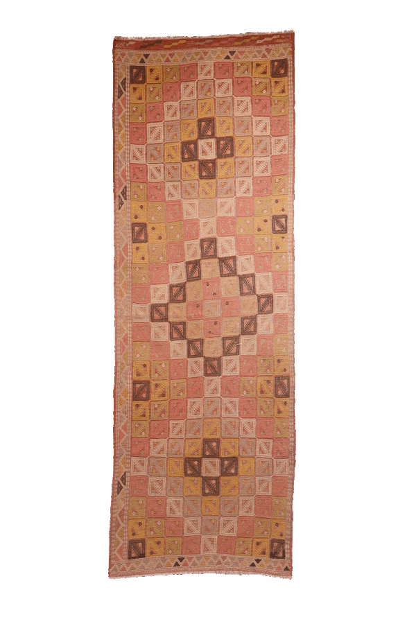 Semi-antique Canakkale kilim from Turkey. 275x90cms - Image 9