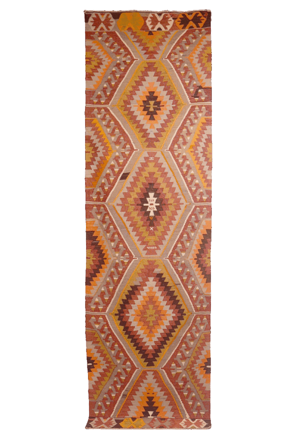 Semi-antique Salihi kilim from Turkey. 300x88 cms - Image 10