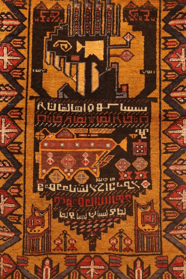 Alfombra de Guerra vintage Baluch, Afganistán. 150x95 cms - Imagen 8