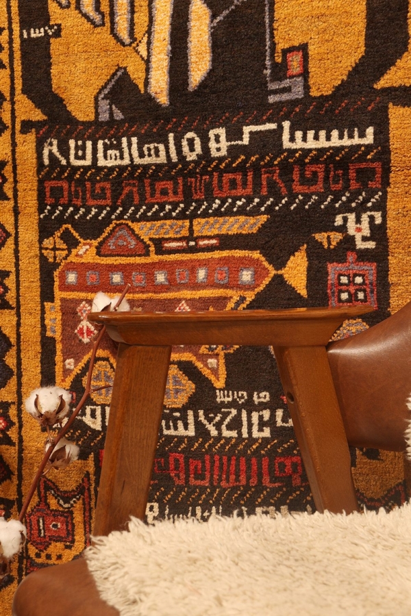 Alfombra de Guerra vintage Baluch, Afganistán. 150x95 cms - Imagen 9