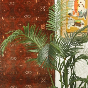 Alfombra vintage turcomana, Afganistán. 280x86 cms