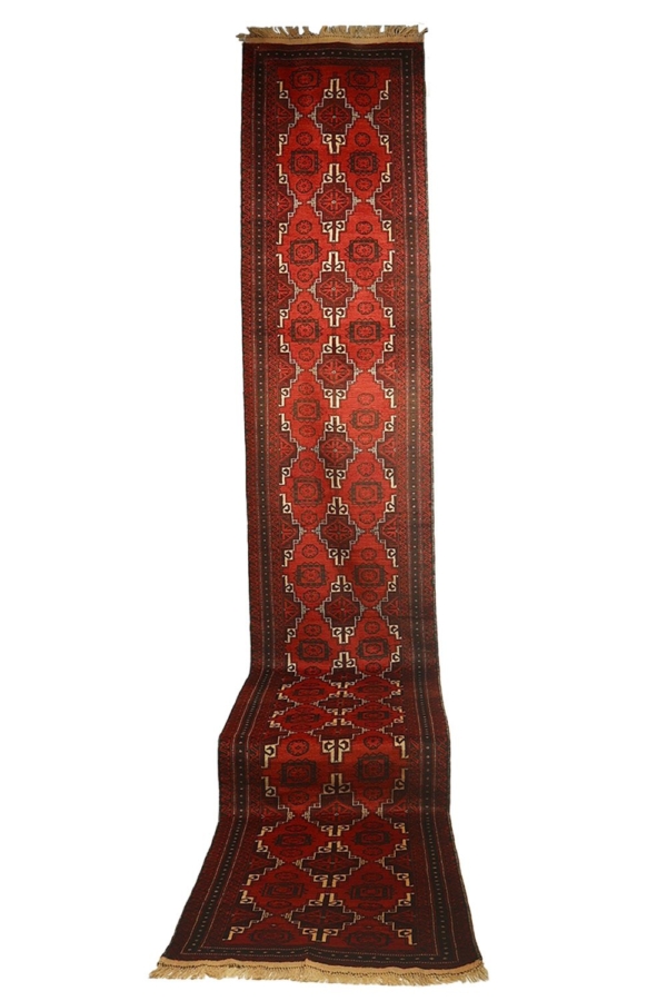 Alfombra semi antigua Baluch, Afganistán. 507x88 cms - Imagen 2