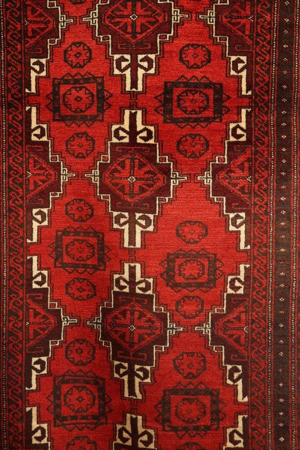Alfombra semi antigua Baluch, Afganistán. 507x88 cms - Imagen 3