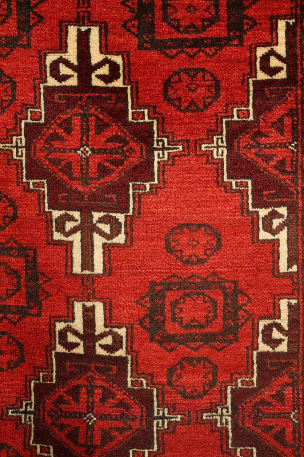 Alfombra semi antigua Baluch, Afganistán. 507x88 cms - Imagen 4