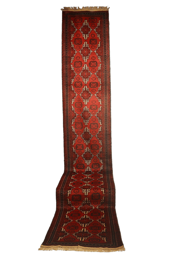 Alfombra semi antigua Baluch, Afganistán. 507x88 cms - Imagen 8