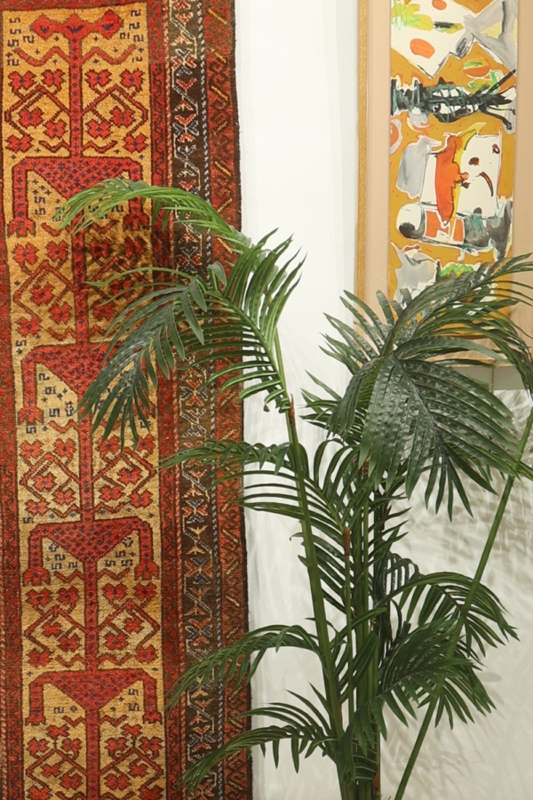 Vintage Baluch rug from Afghanistan. 270x64 cms
