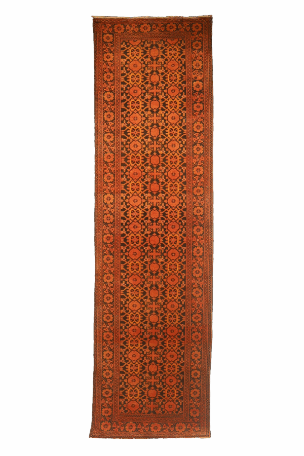 Alfombra vintage turcomana, Afganistán. 292x80 cms - Imagen 8