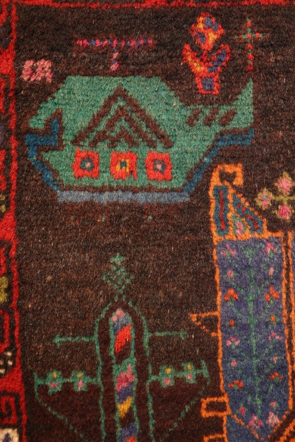 Almohadón de guerra vintage Baluch, Afganistán. 100x57 cms - Imagen 8