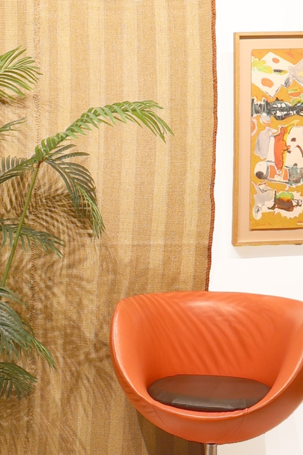 Kilim semi antiguo Qashqai, Iran. 198x141 cms