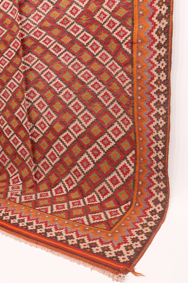 Semi-antique Arab kilim from Shiraz, Iran. 260x173 cms - Image 8