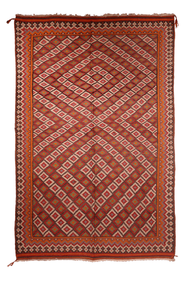 Semi-antique Arab kilim from Shiraz, Iran. 260x173 cms - Image 9