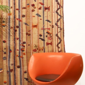 Kilim semi-antiguo Qashqai, Irán. 173x150 cms