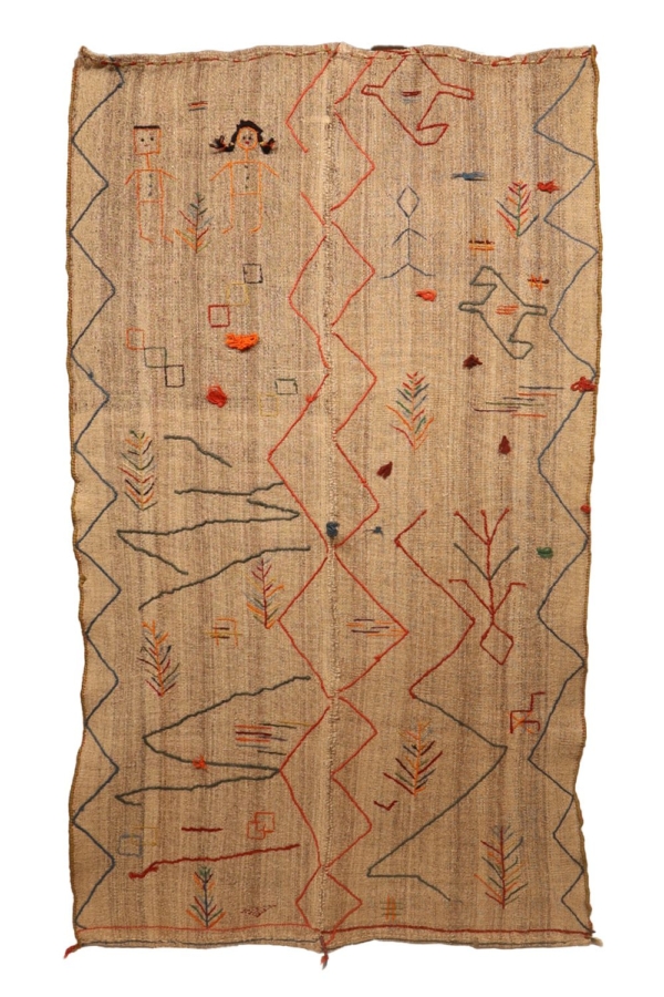 Kilim semi antiguo Qashqai, Irán. 217x124 cms - Imagen 2