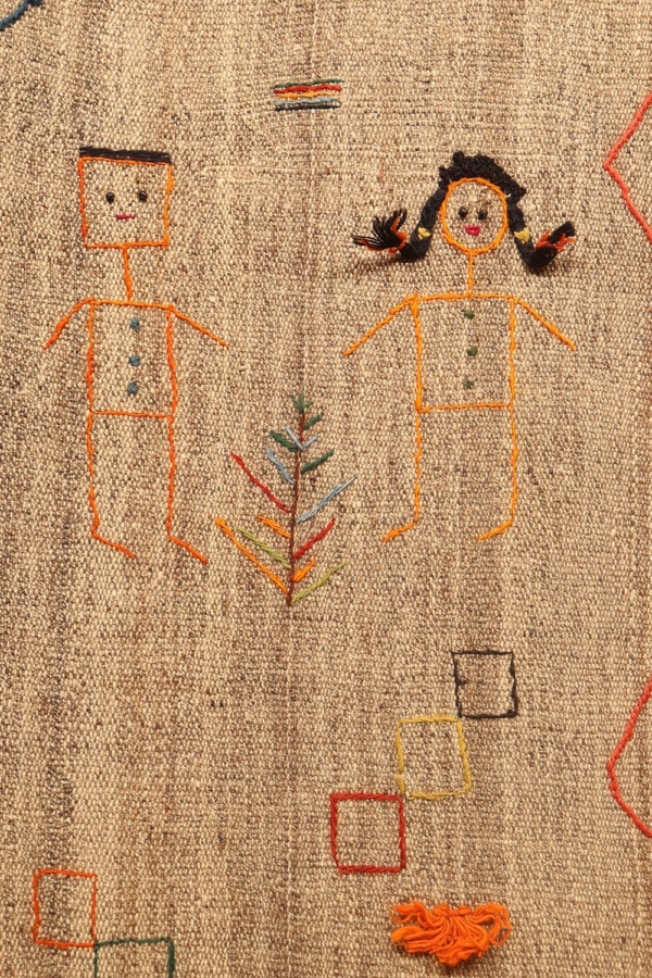 Kilim semi antiguo Qashqai, Irán. 217x124 cms - Imagen 4