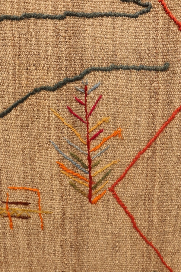 Kilim semi antiguo Qashqai, Irán. 217x124 cms - Imagen 7