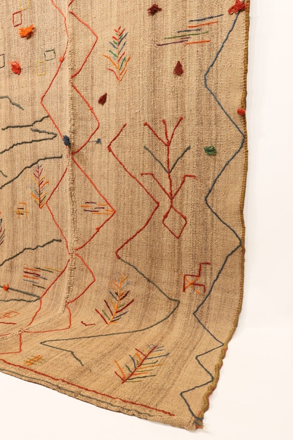 Kilim semi antiguo Qashqai, Irán. 217x124 cms - Imagen 10
