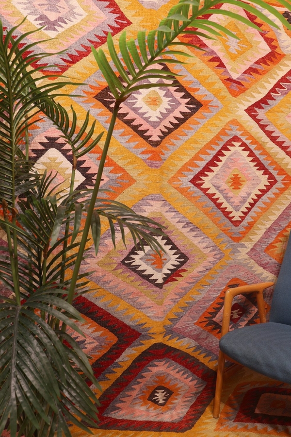 Kilim semi antiguo de Denizli, Turquía. 275x185 cms - Imagen 7